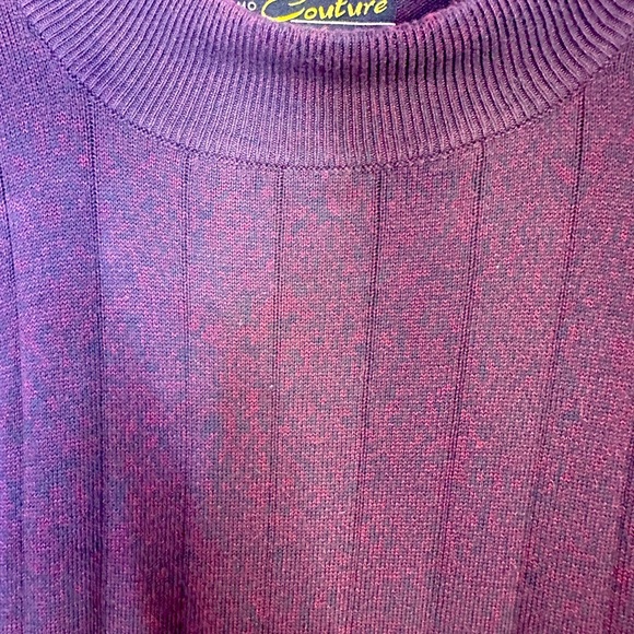Men's  UOMO Couture Crew Neck Purple Sweater Size XL - Picture 4 of 4